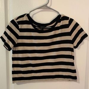 Black and Tan Crop Top